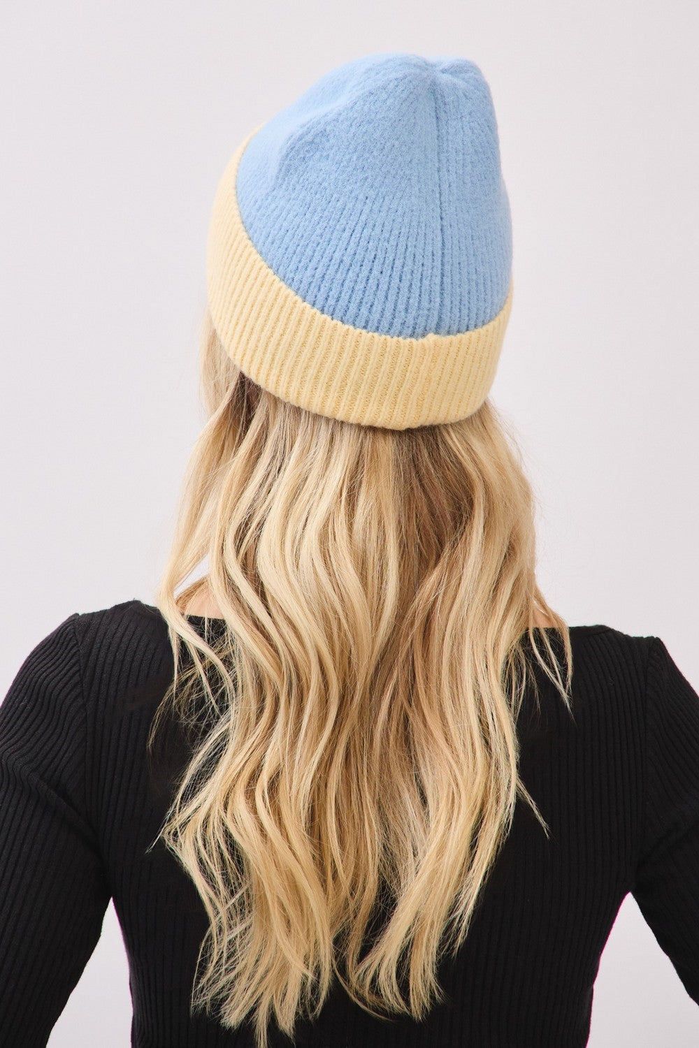 Two-Tone Soft Fuzzy Beanie