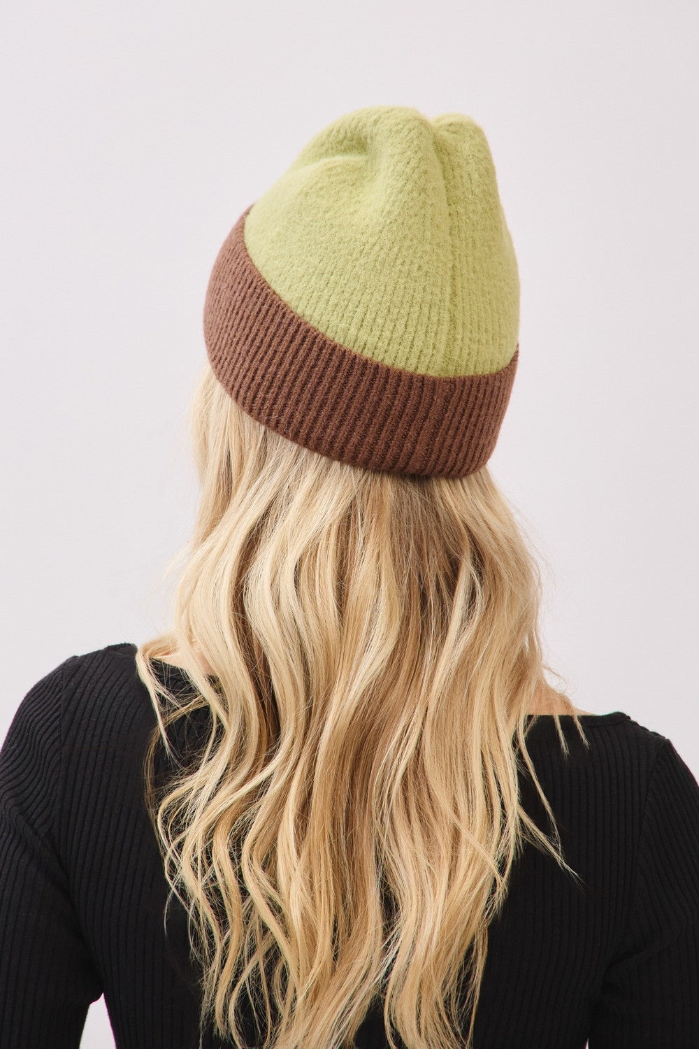 Two-Tone Soft Fuzzy Beanie