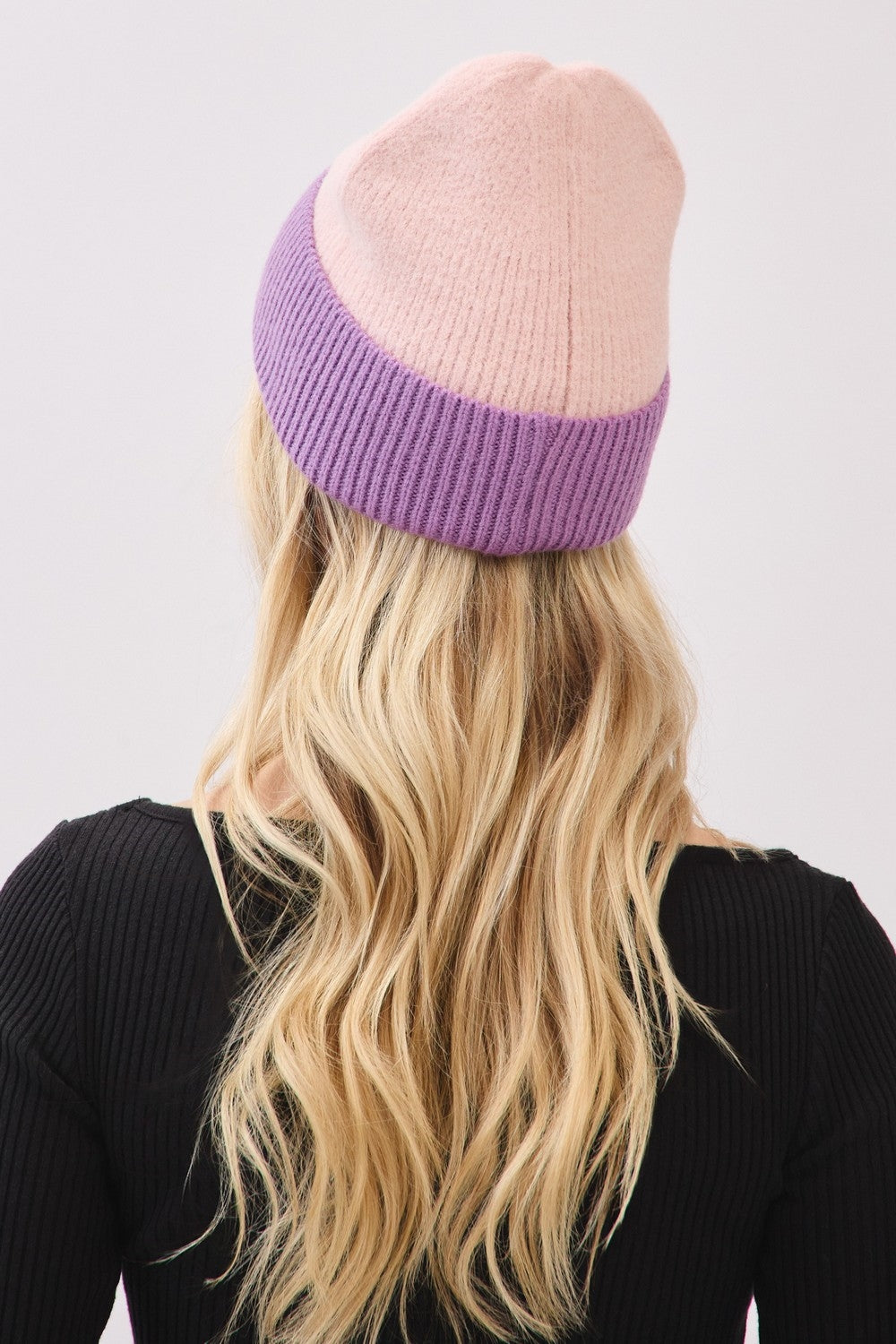 Two-Tone Soft Fuzzy Beanie