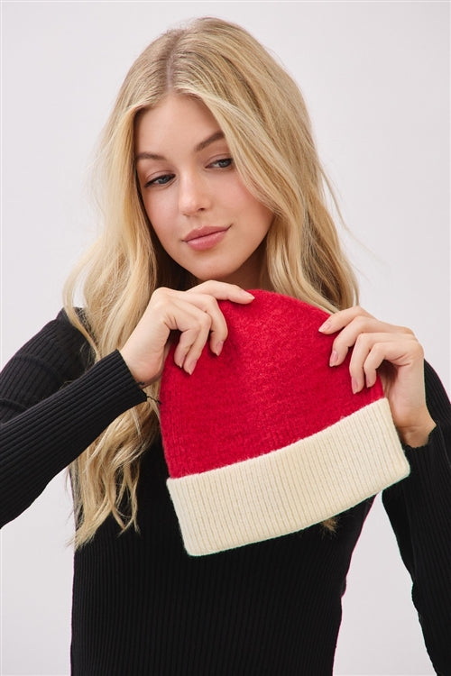 Two-Tone Soft Fuzzy Beanie