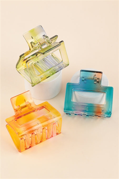 Dye Resin Square Hair Claw Pin Hair Accesories