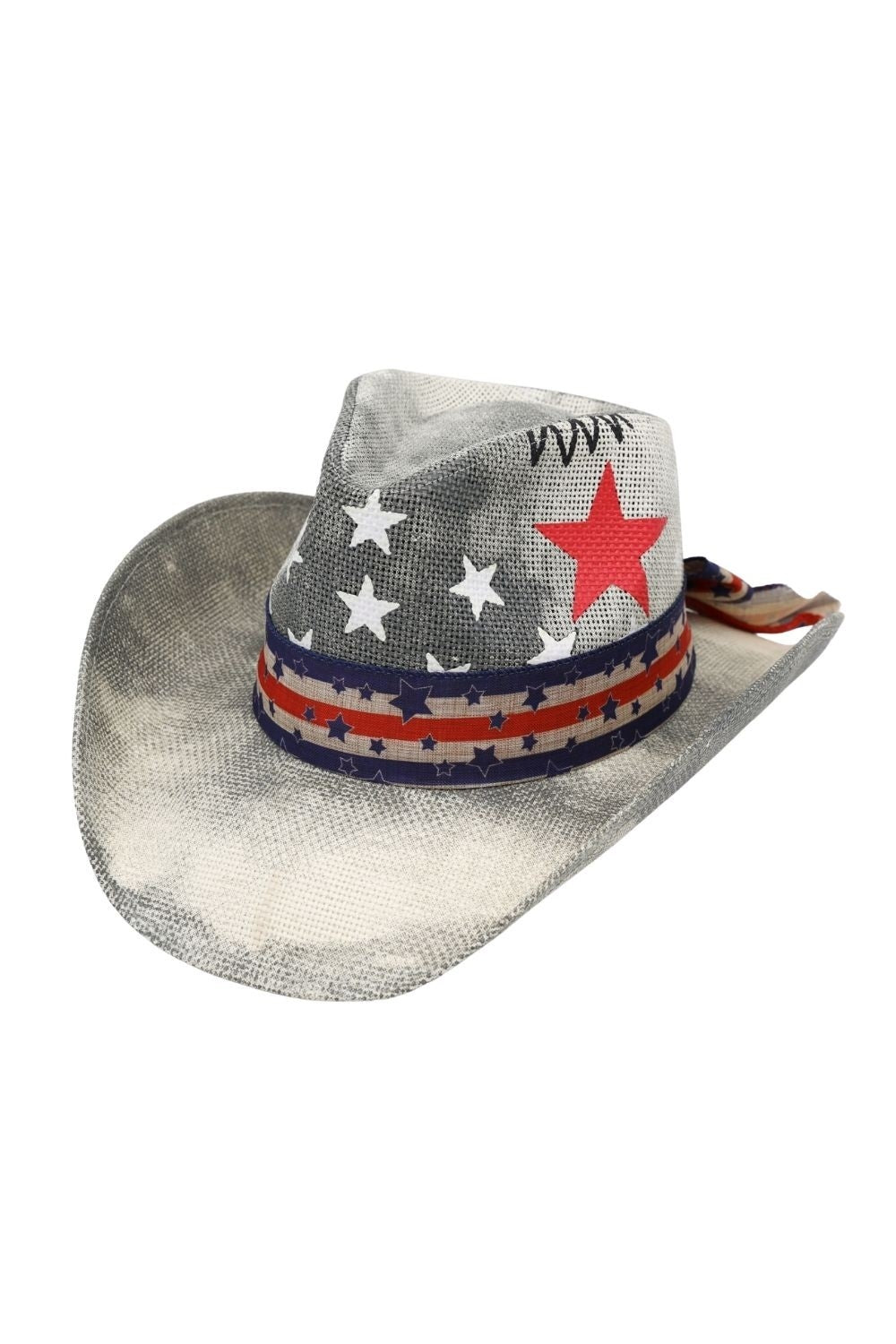 American Stars And Stripes Cowboy Straw Hat
