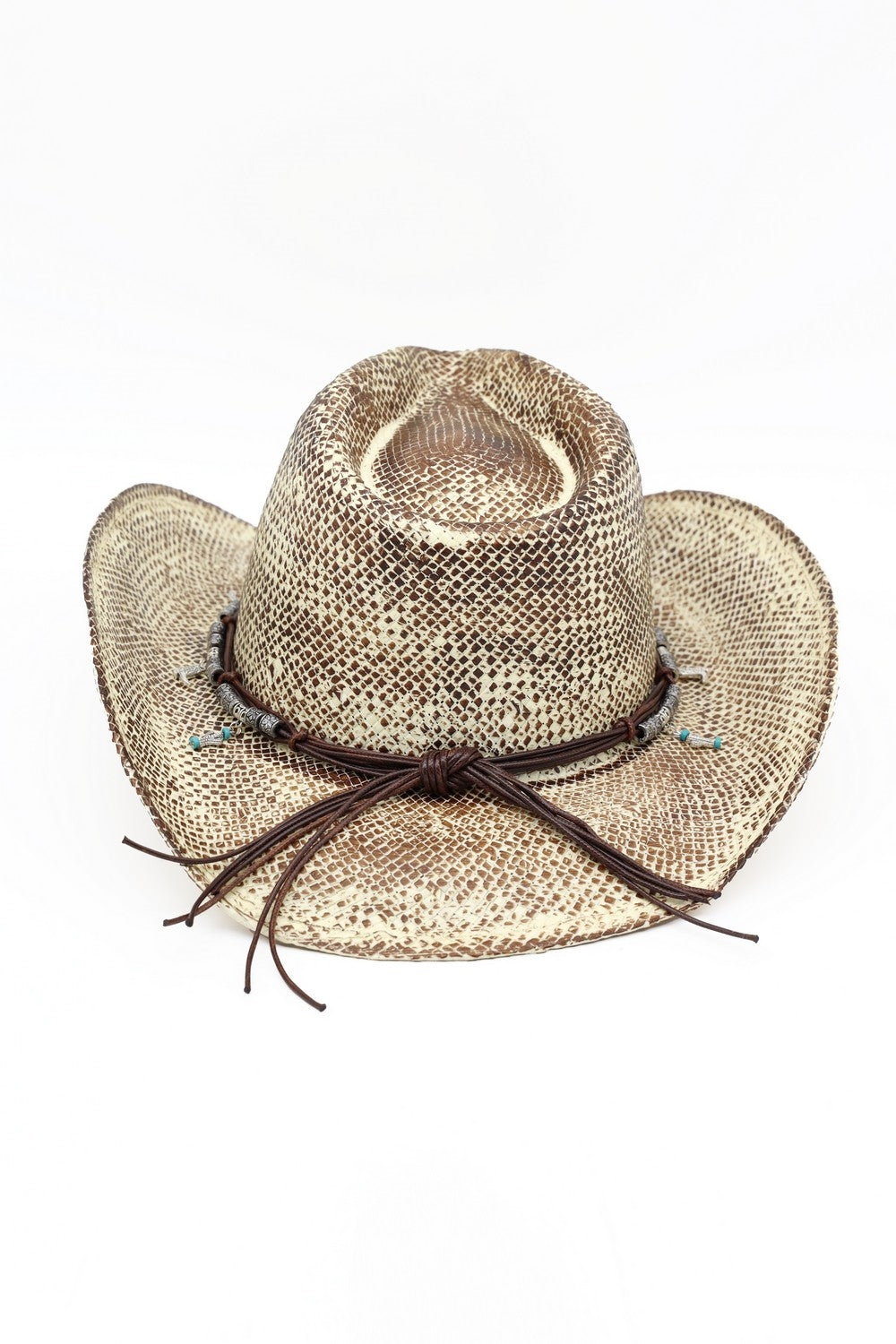 Handmade Vintage Cowboy Hat With Western Bull Head, Hat,  Horsehoe, Boot, Catcus Charms