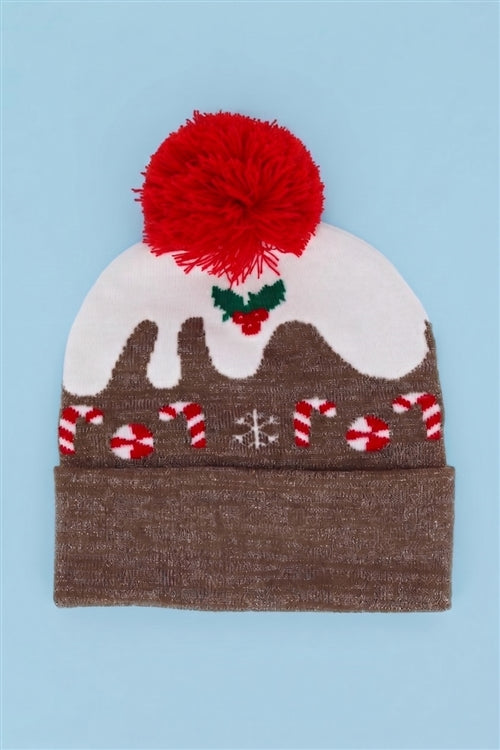 Happy Holiday Christmas Lurex Beanie