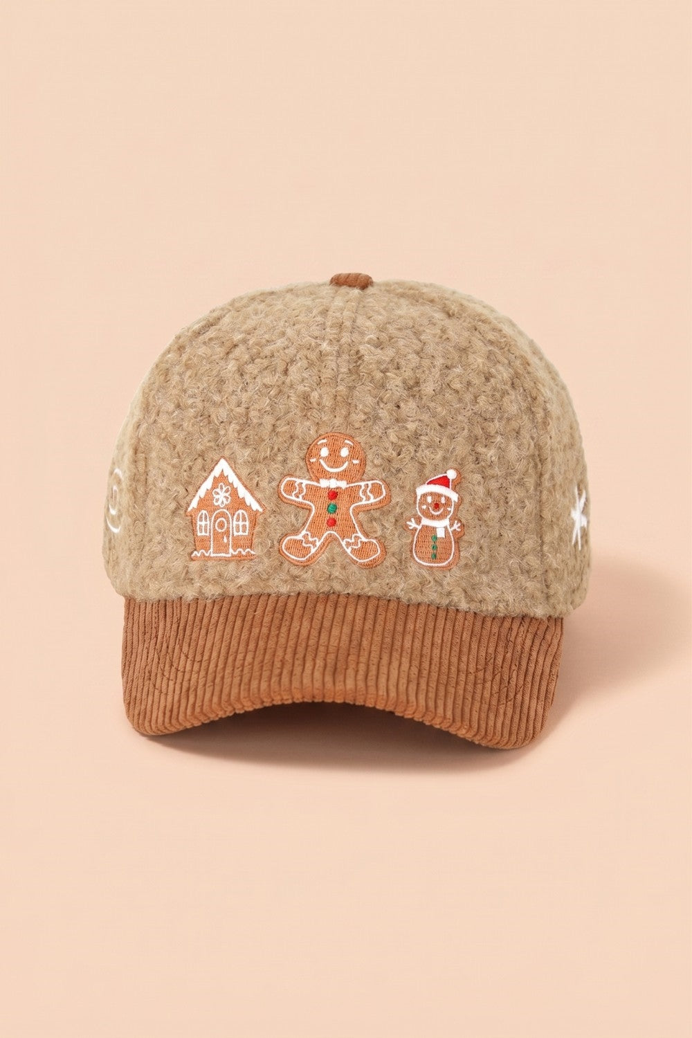 Gingerbread Family Embroidered Sherpa And Corduroy