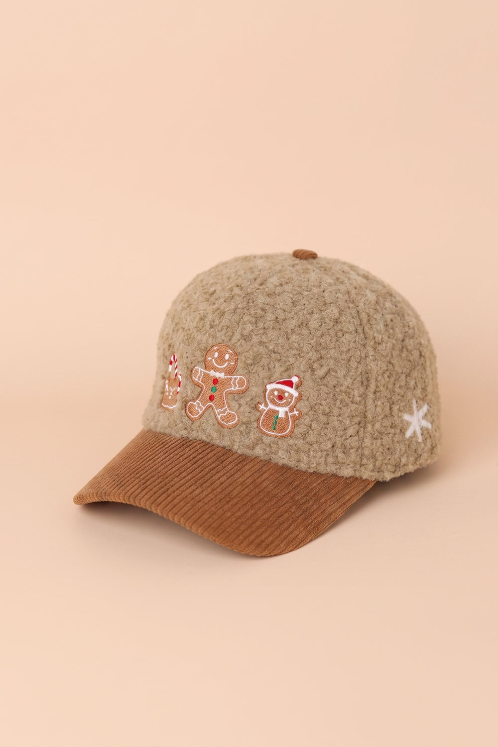 Gingerbread Family Embroidered Sherpa And Corduroy