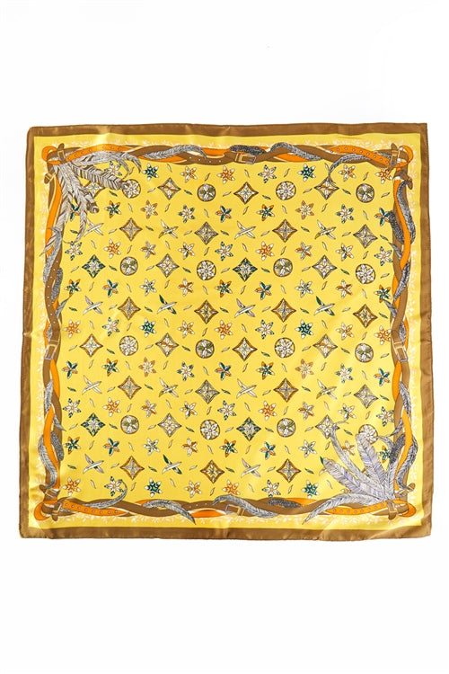 Feather And Belt Print Bandana