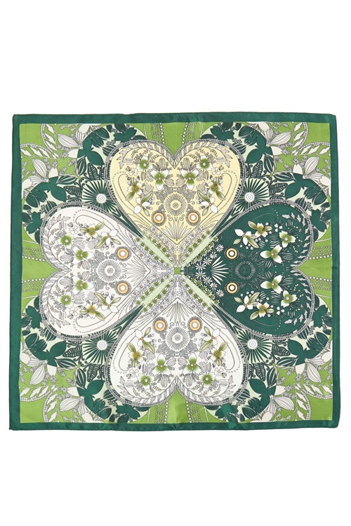 Four-Leaf Clover And Flower Bandana