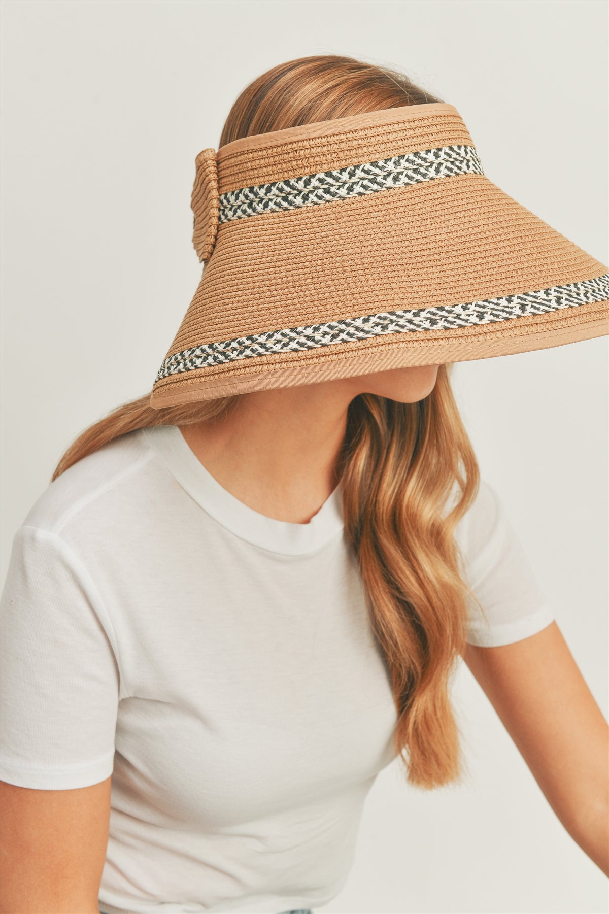 Two Patterns Line Roll UP Sun Visor Hat