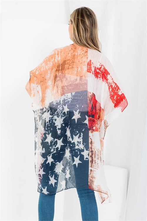 Vintage American Flag Kimono