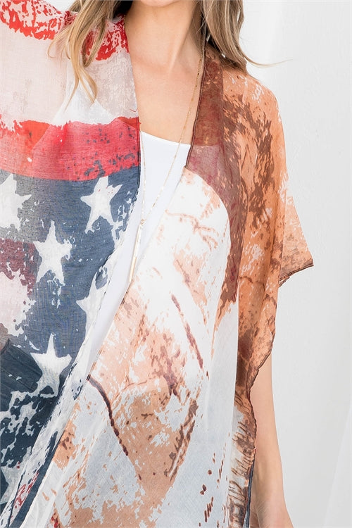 Vintage American Flag Kimono