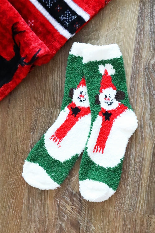 Christmas Fuzzy Socks Set 12 Pairs ( 6 Design 2 Pairs Each)