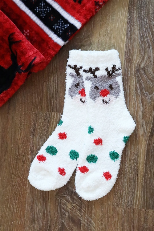Christmas Fuzzy Socks Set 12 Pairs ( 6 Design 2 Pairs Each)