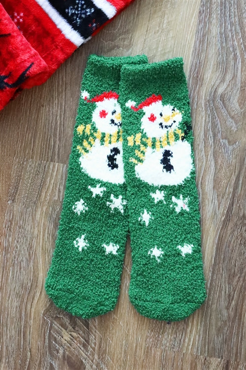 Christmas Fuzzy Socks Set 12 Pairs 6 Design 2 Pairs Each