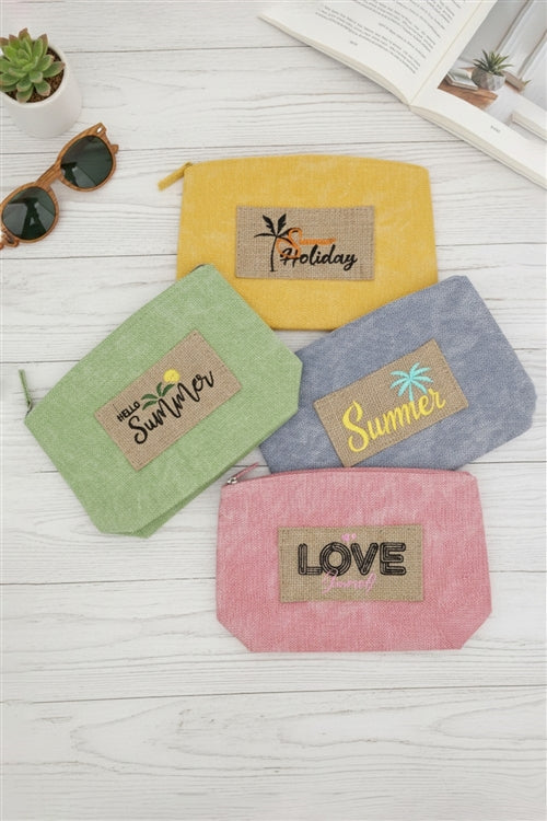 Holiday Patch Vintage Cosmetic Pouch