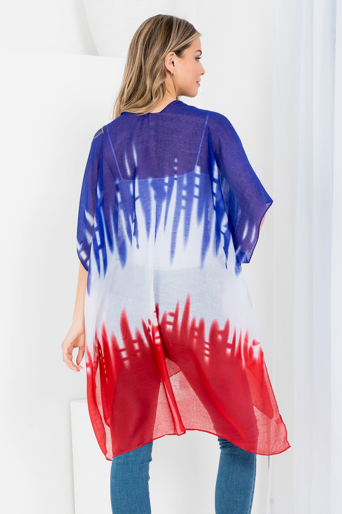 Tie dye American Flag Kimono