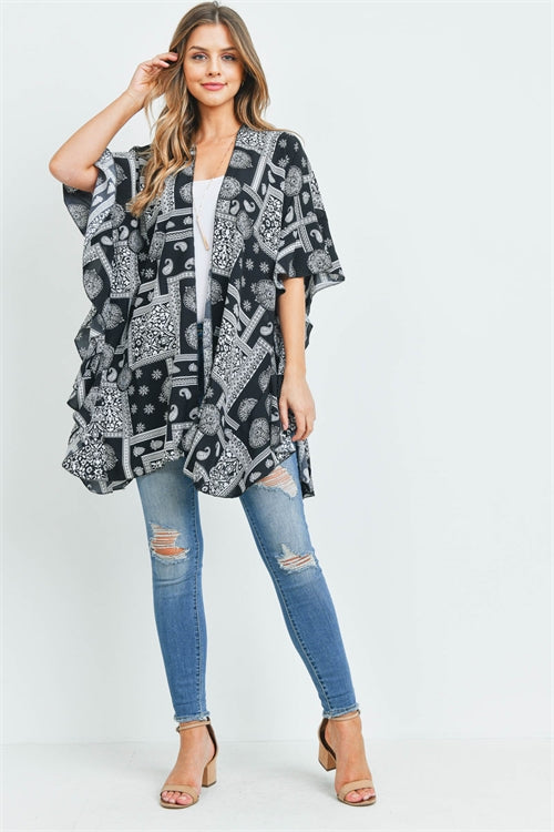 Mandala Paisley Ruffle Kimono