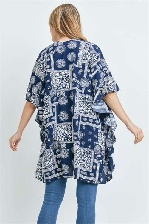 Mandala Paisley Ruffle Kimono
