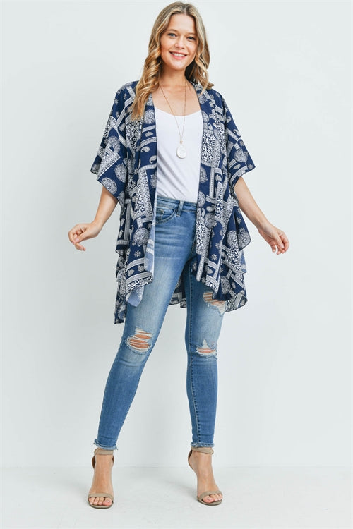 Mandala Paisley Ruffle Kimono