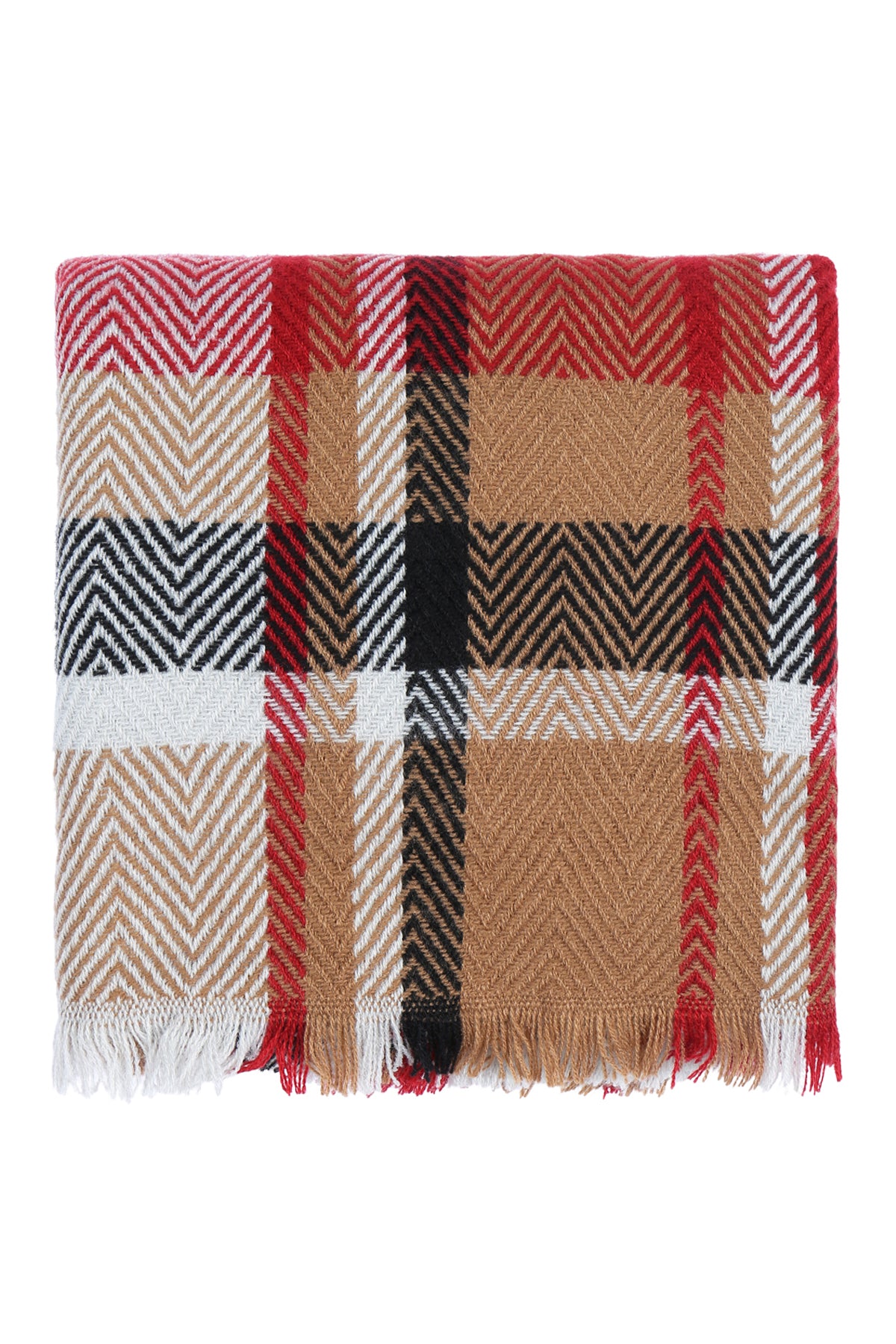 Multi Plaid Infinity Scarf Acrylic