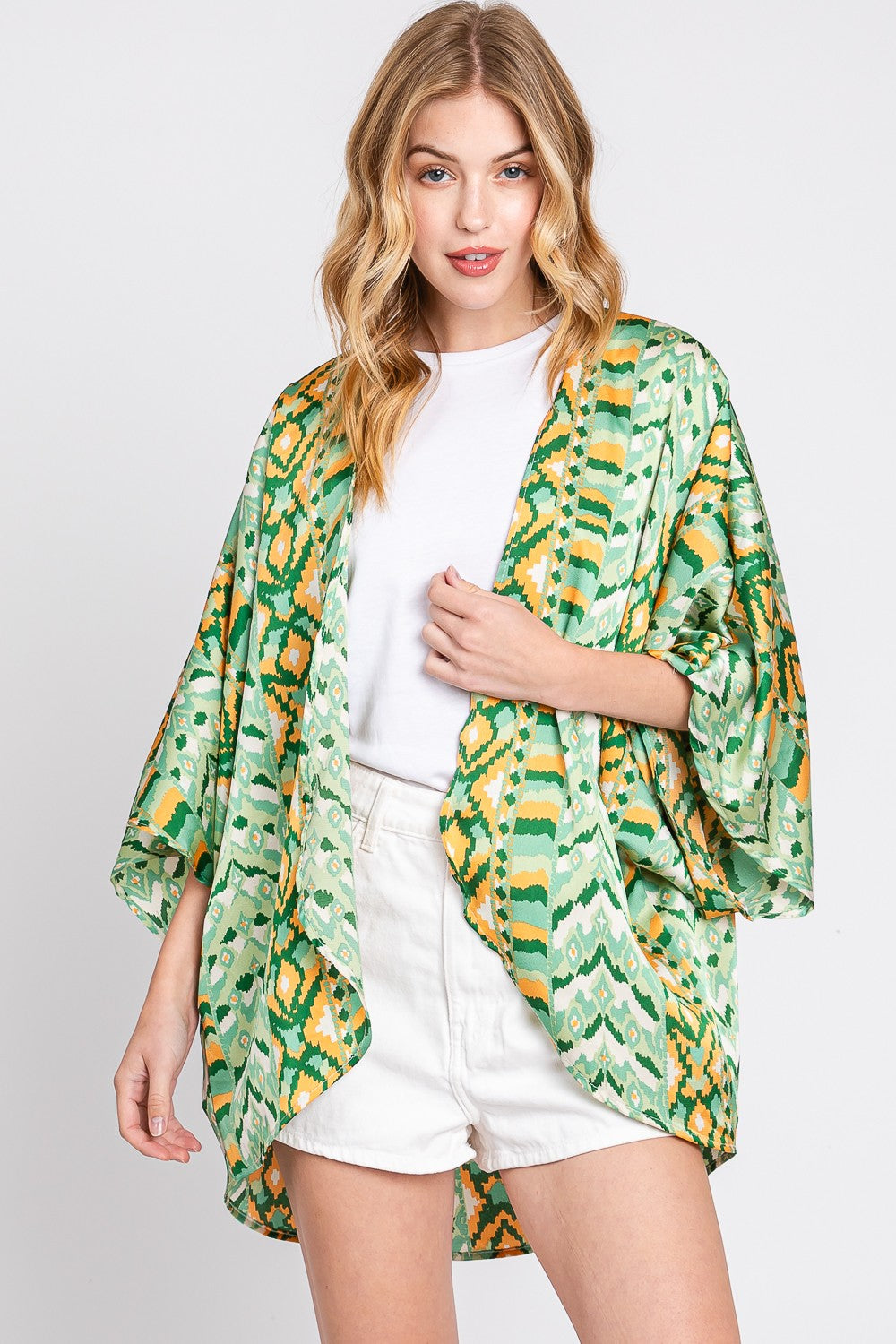 Lightweight Boho Print Sleeve Cover-up