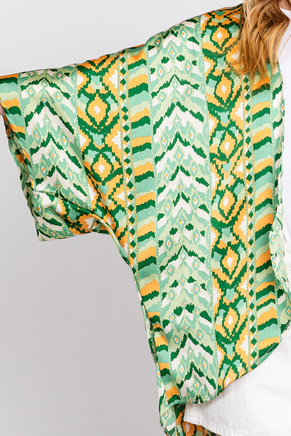 Lightweight Boho Print Sleeve Cover-up