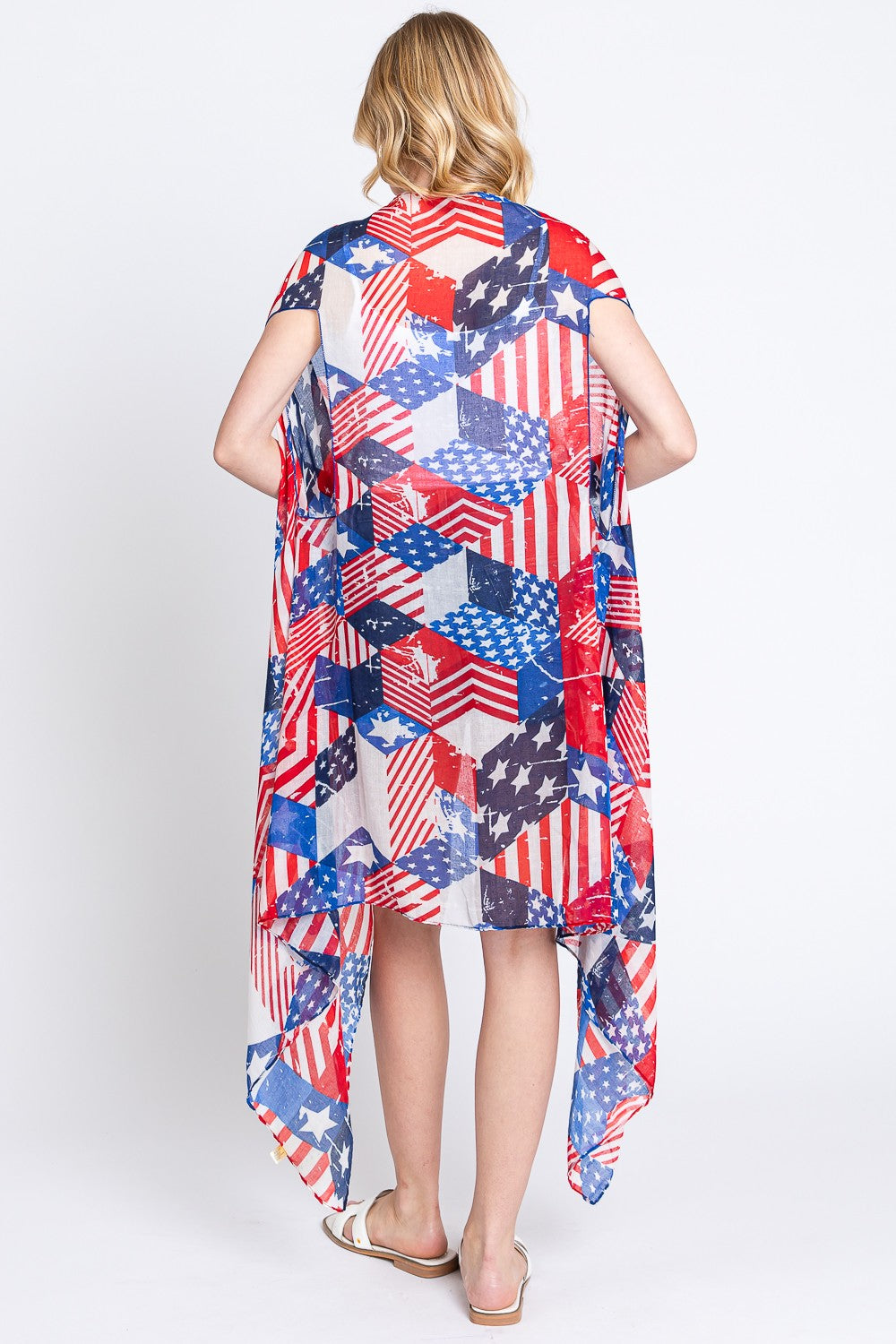 American Flag Print Stylish Vest
