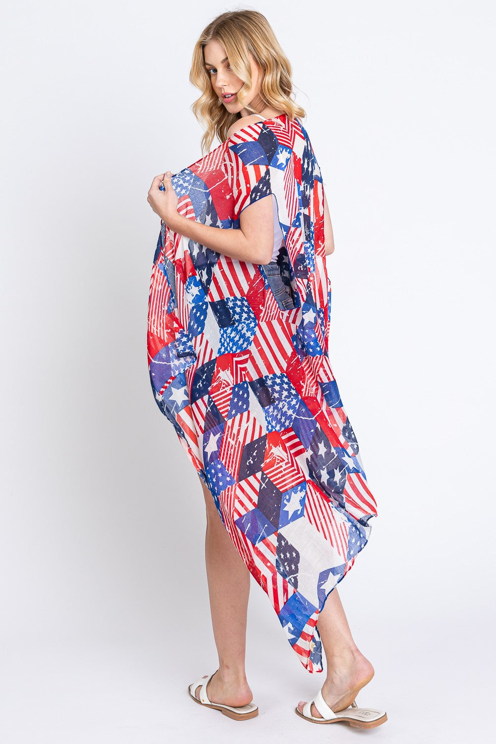 American Flag Print Stylish Vest