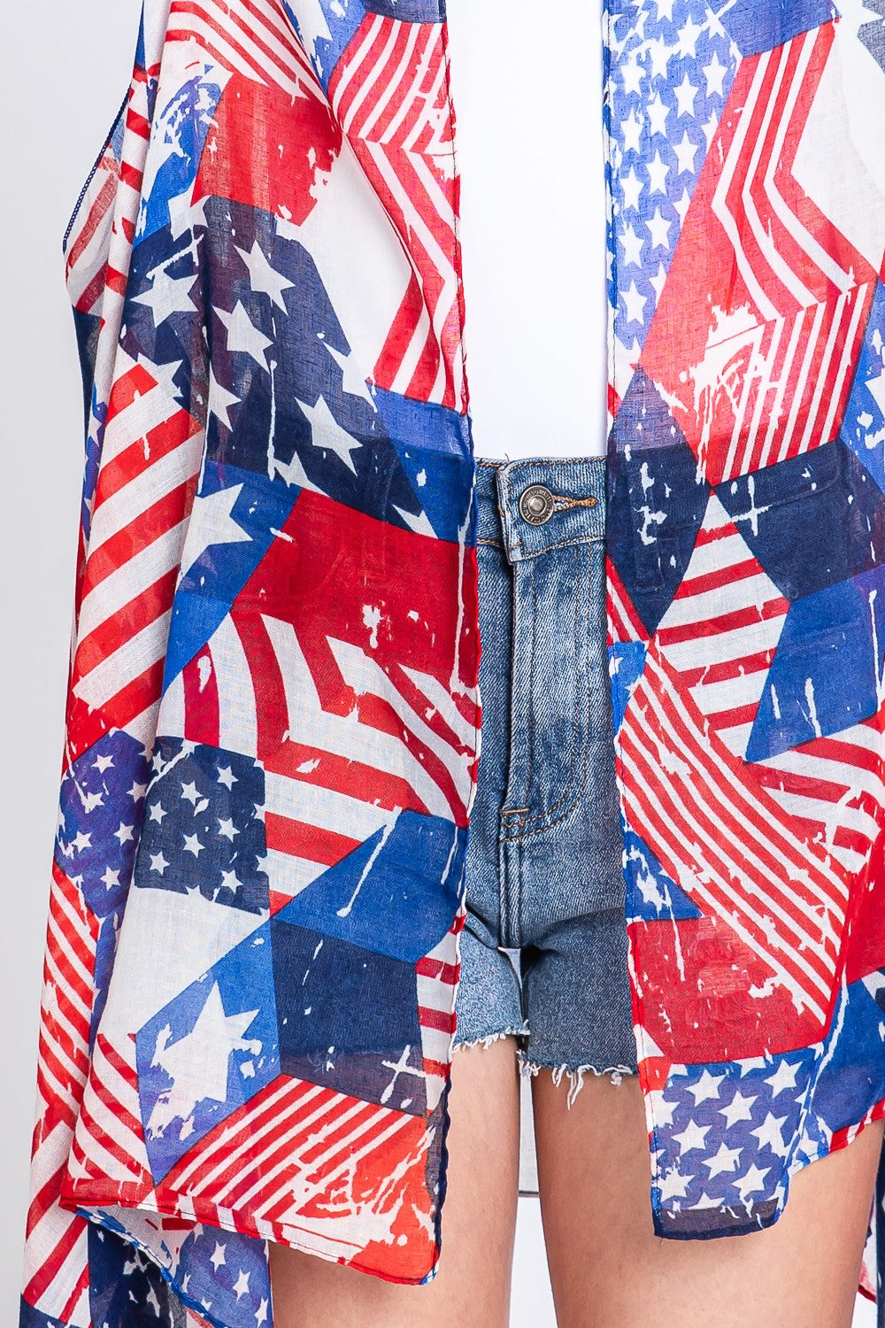 American Flag Print Stylish Vest