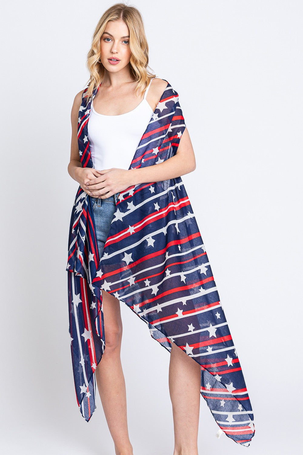 Patriotic Lightweight American Flag Vest