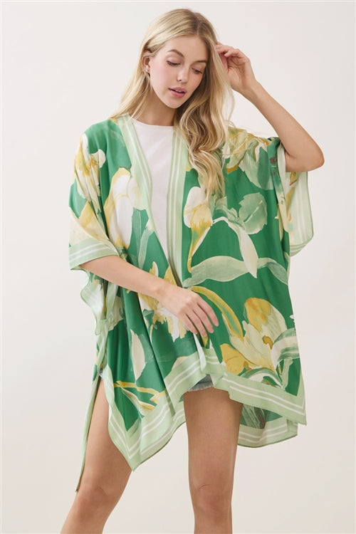 Floral Print Kimono