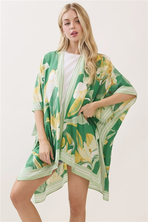 Floral Print Kimono