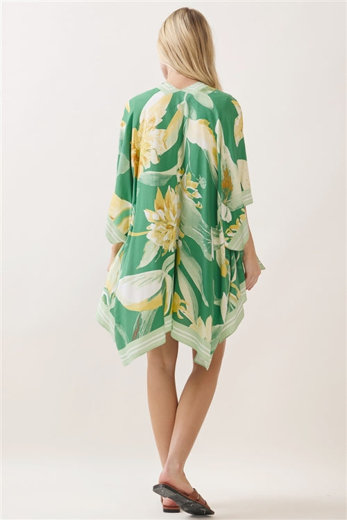 Floral Print Kimono