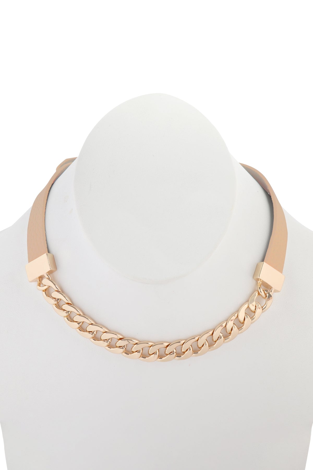 Leather-Chain Choker Bracelet