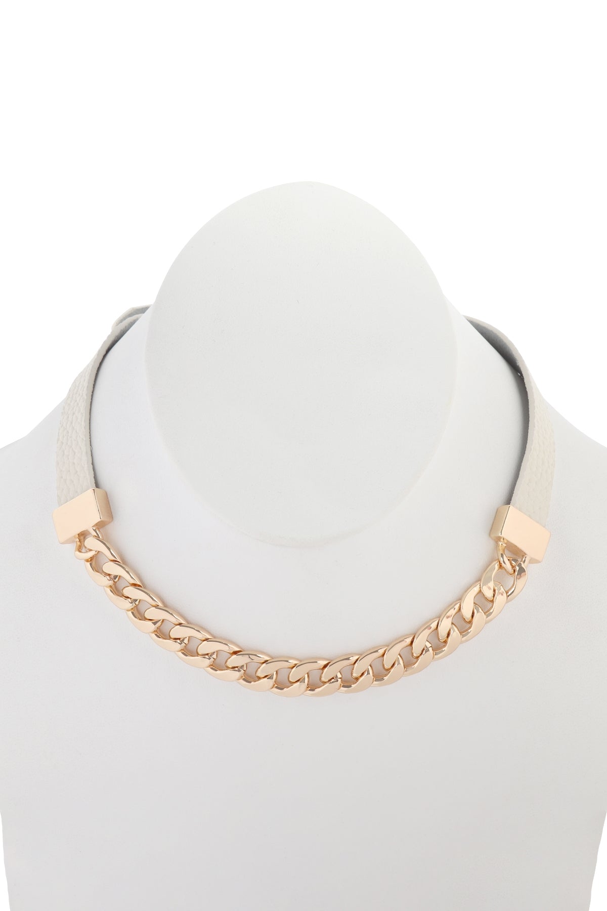 Leather-Chain Choker Bracelet