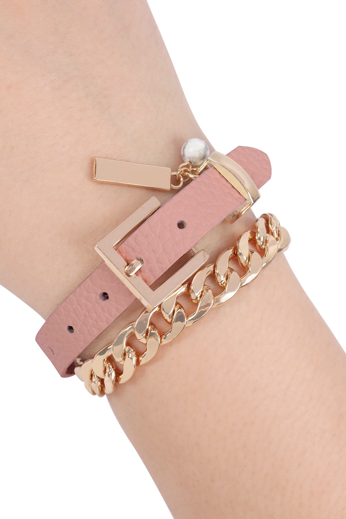 Leather-Chain Choker Bracelet