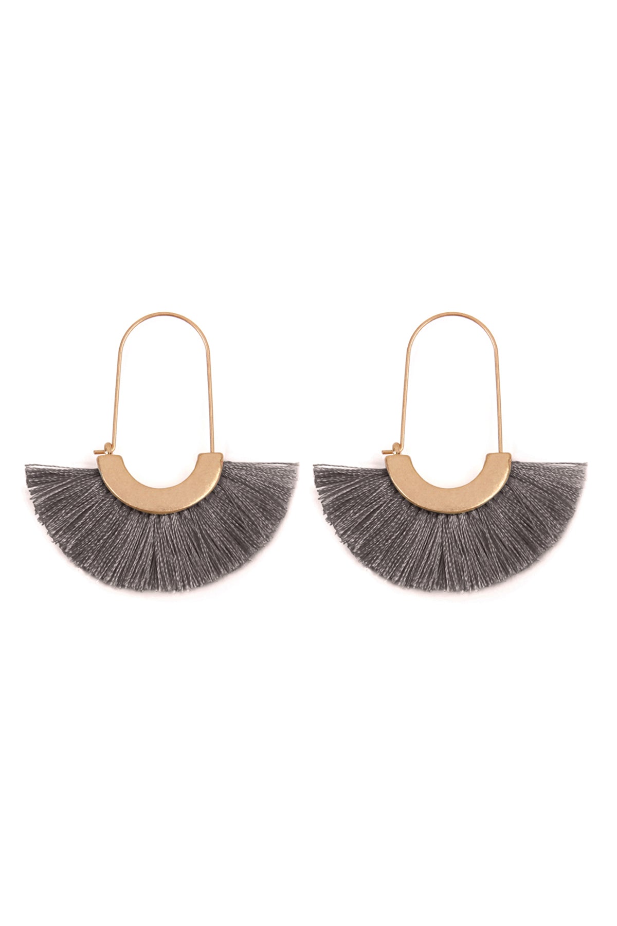 Fan Shape Drop Hoop Earrings / 6PAIRS