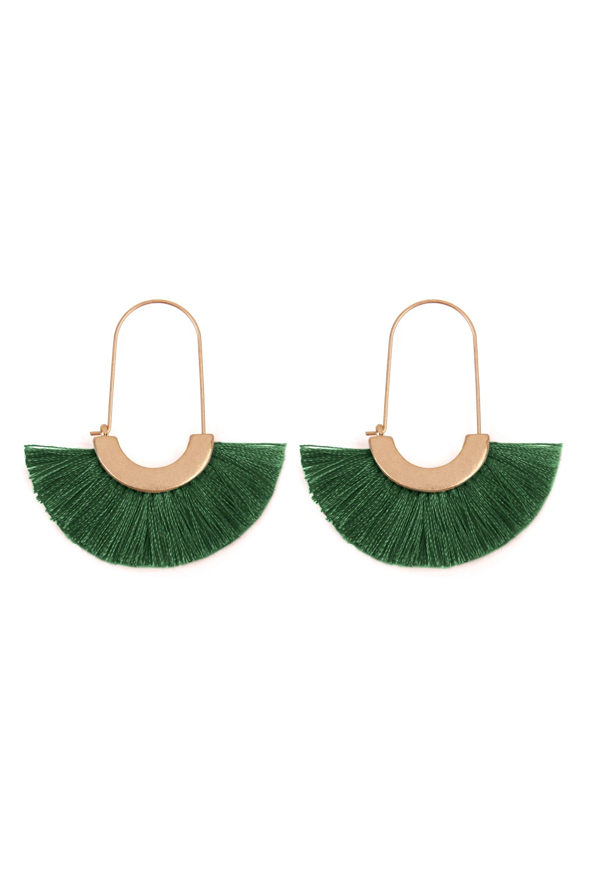 Fan Shape Drop Hoop Earrings / 6PAIRS