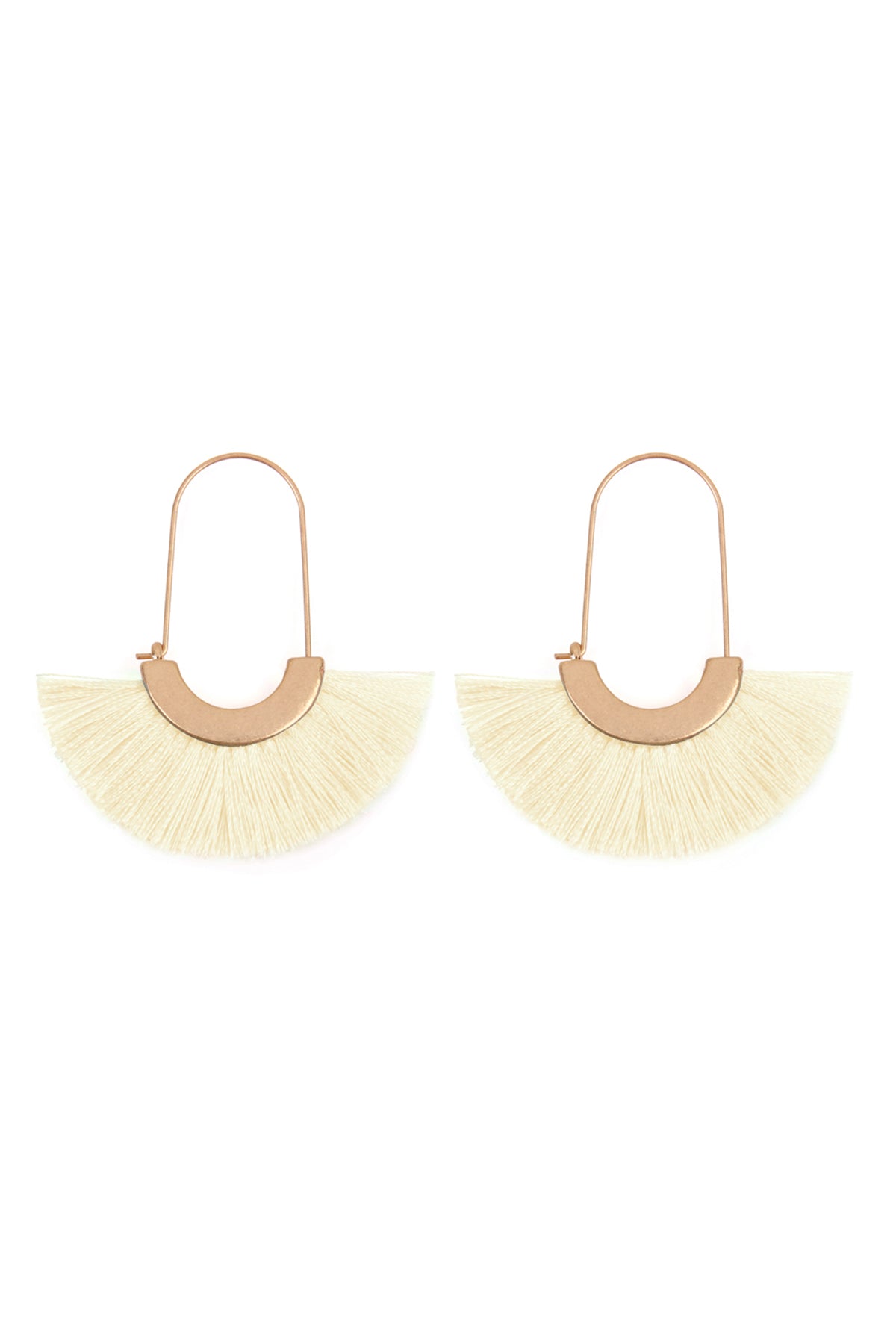 Fan Shape Drop Hoop Earrings / 6PAIRS