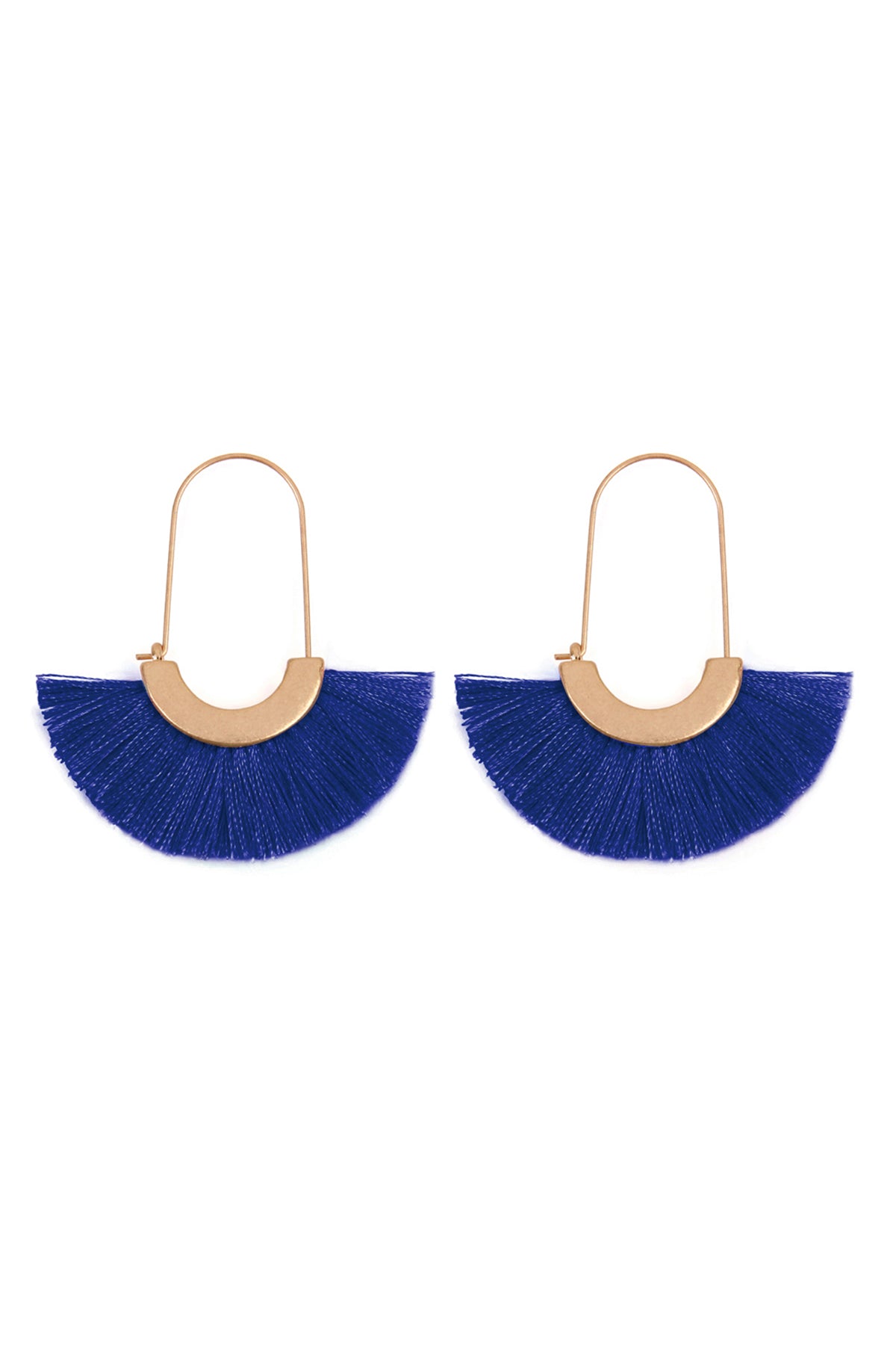 Fan Shape Drop Hoop Earrings / 6PAIRS