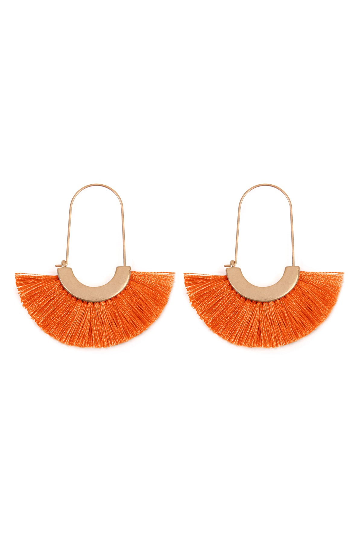 Fan Shape Drop Hoop Earrings / 6PAIRS