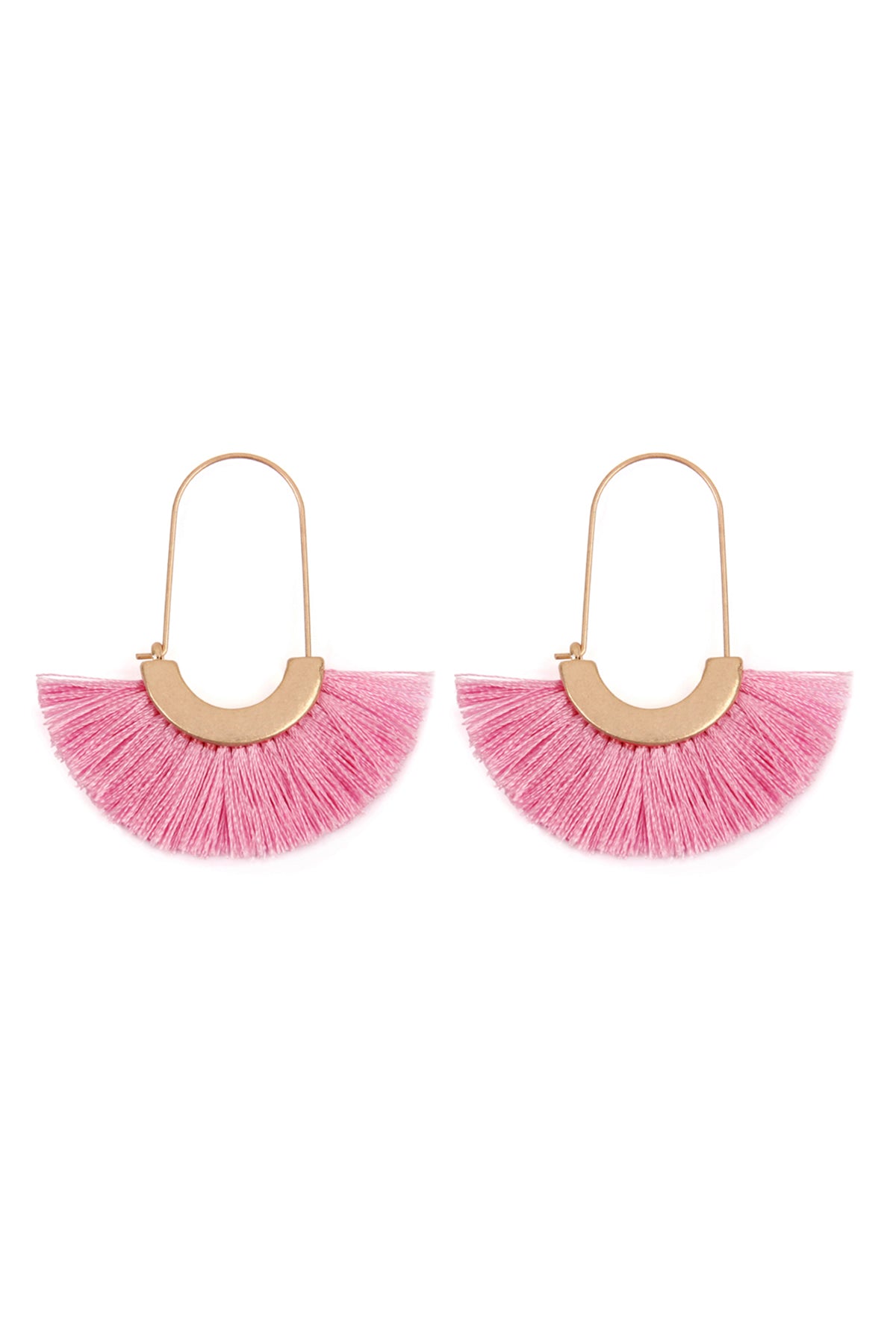 Fan Shape Drop Hoop Earrings / 6PAIRS