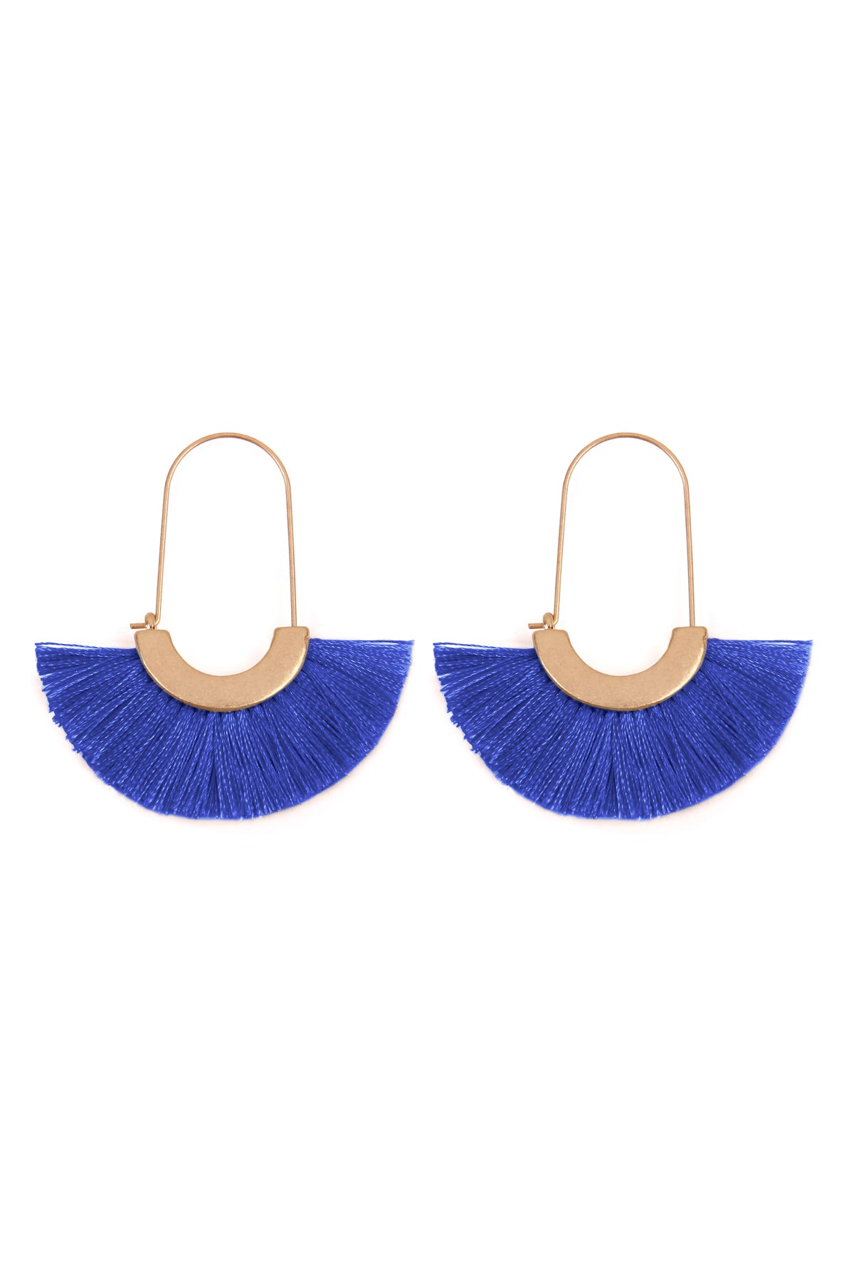 Fan Shape Drop Hoop Earrings / 6PAIRS