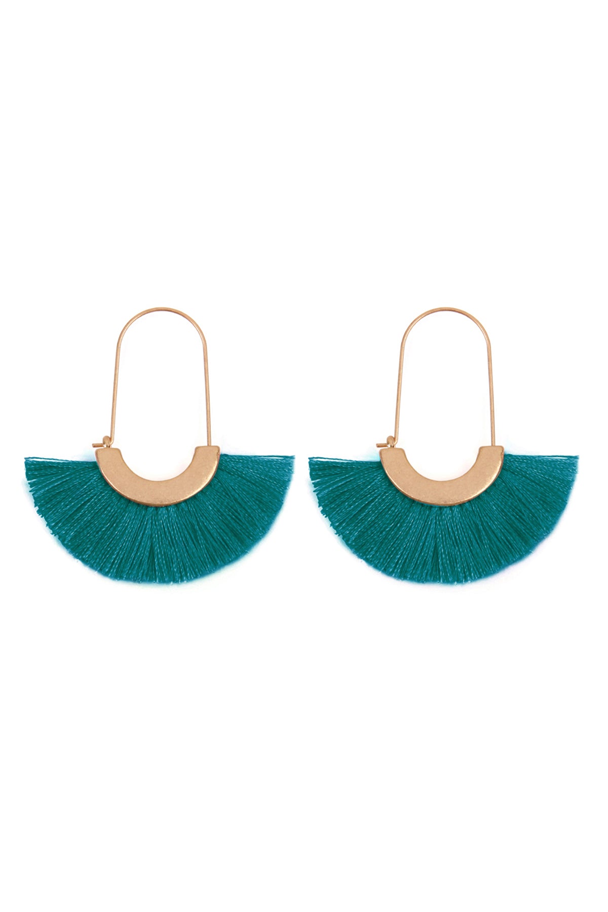 Fan Shape Drop Hoop Earrings / 6PAIRS