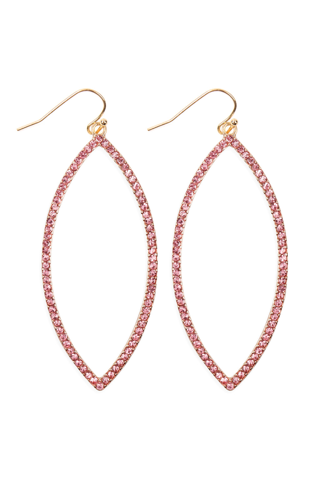 Open Marquise Rhinestone Earrings / 6PAIRS