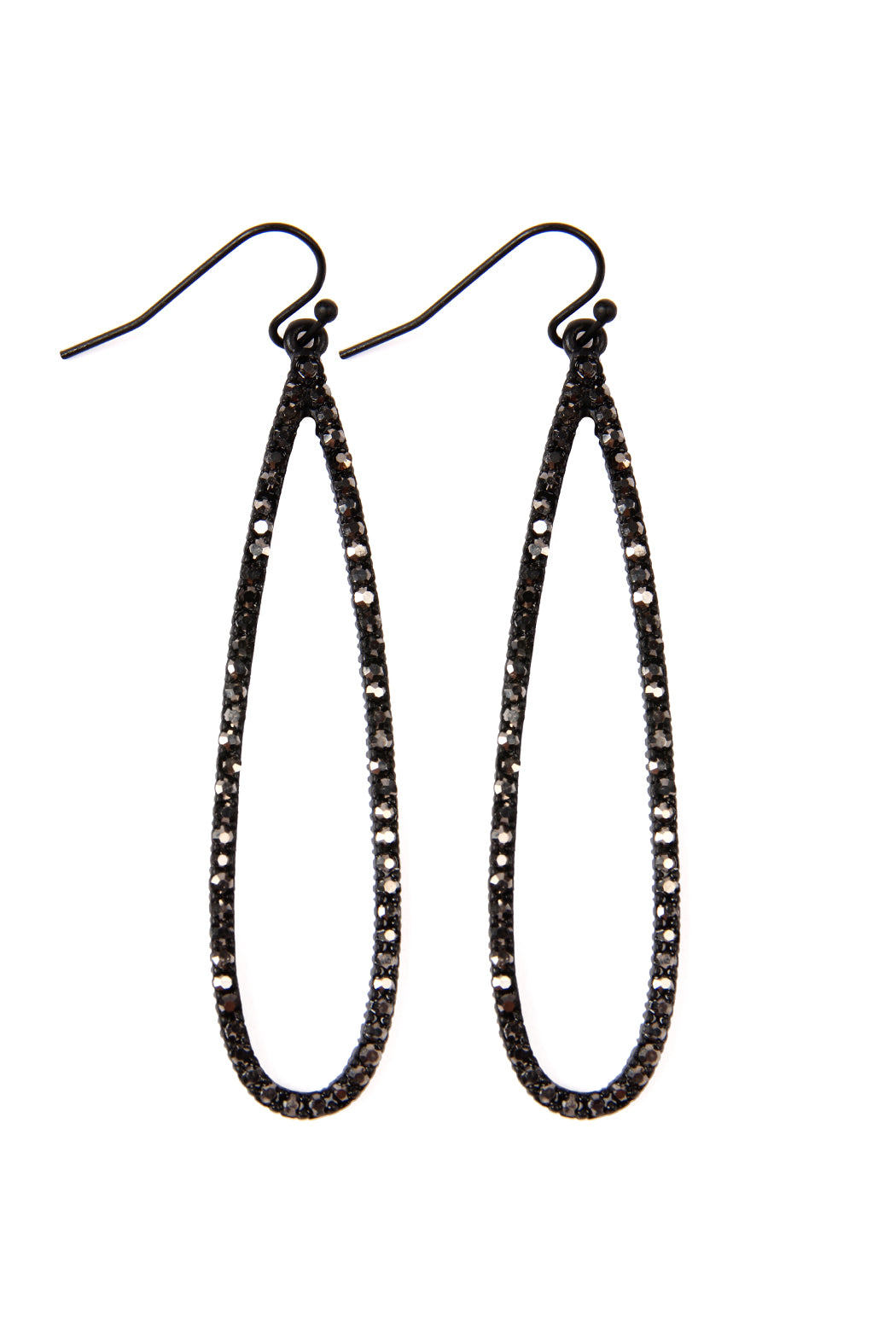 Long Teardrop Rhinestone Earrings