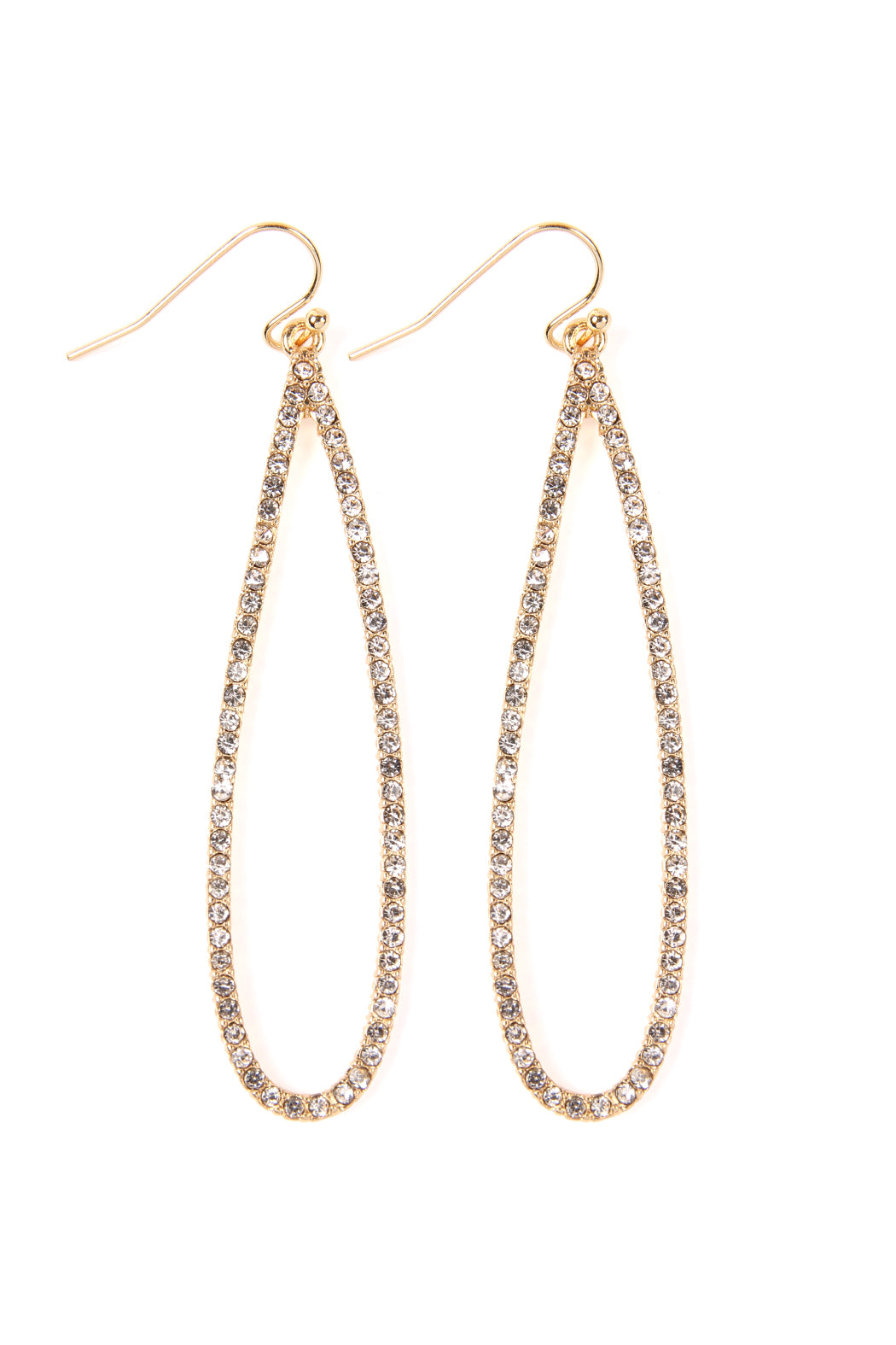 Long Teardrop Rhinestone Earrings