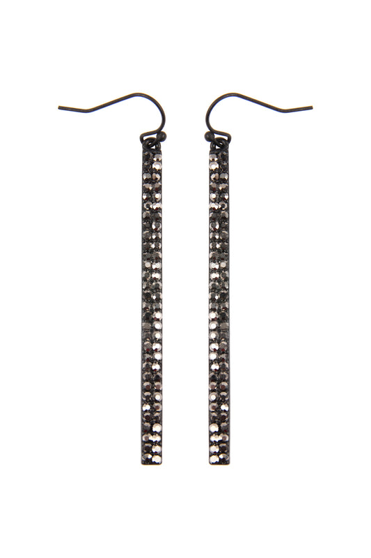 Rhinestone Bar Drop Earrings