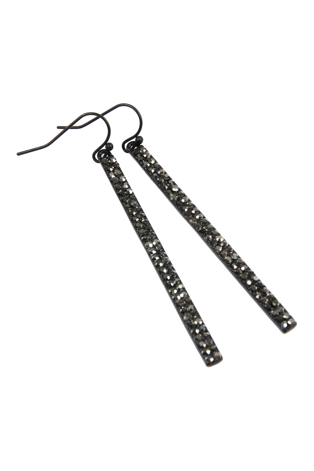 Rhinestone Bar Drop Earrings