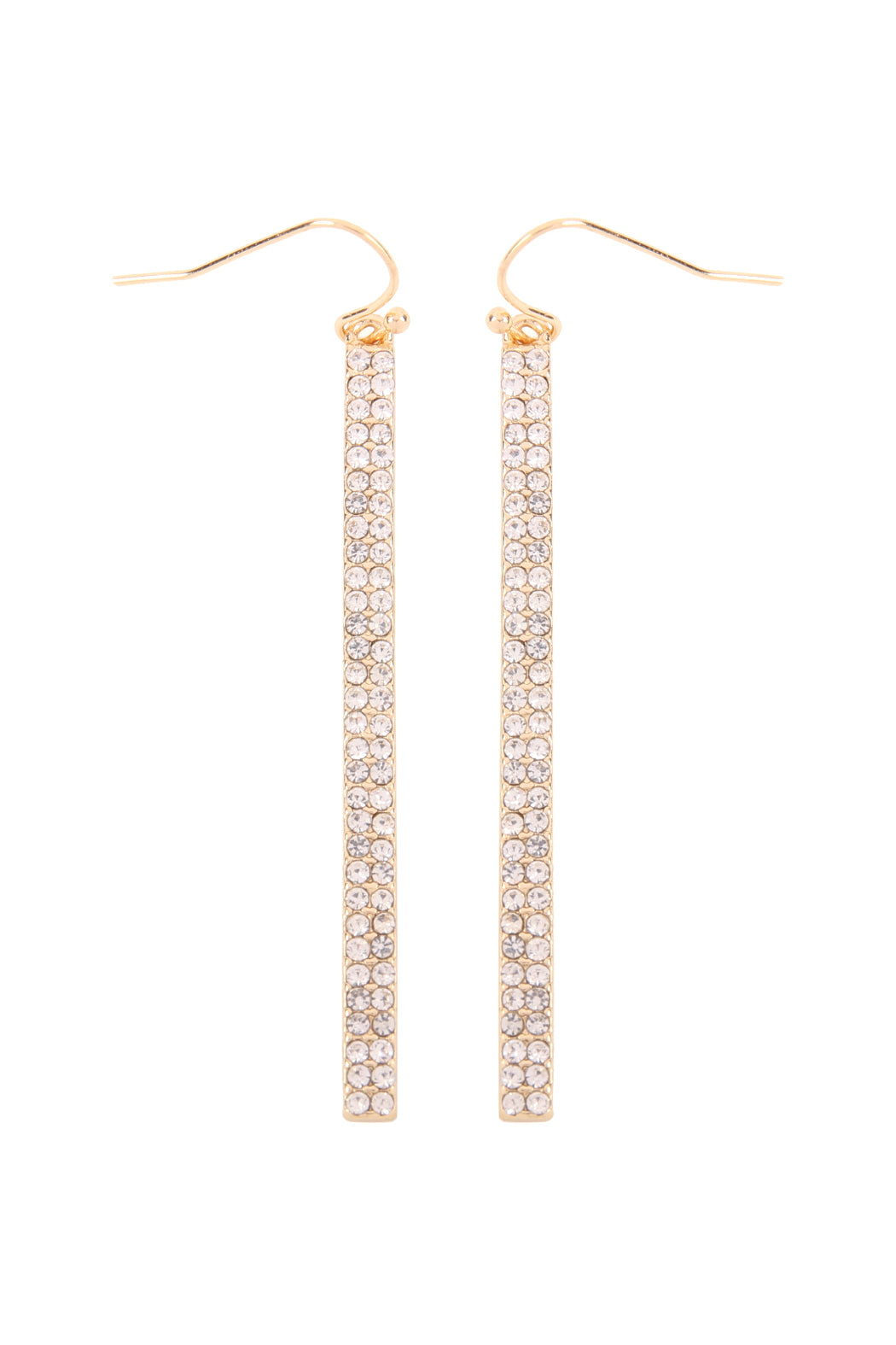 Rhinestone Bar Drop Earrings